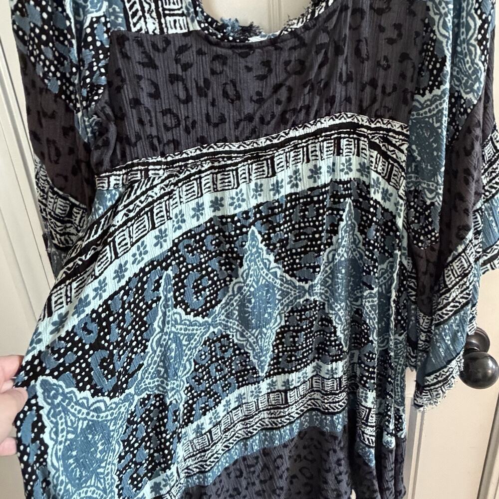 Free People Heart Of Gold Mini Dress Boho Flare Sleeves Women’s Size Small - Picture 11 of 16